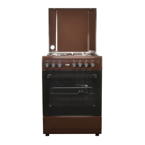 VON 4 Gas Standing Cooker + Gas oven 5534 Brown