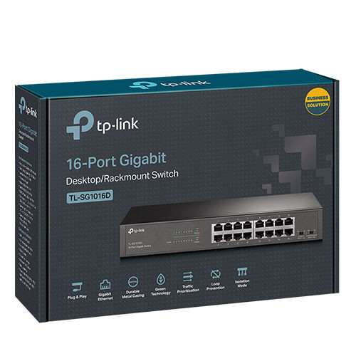 TP-Link 16-Port Gigabit Desktop/Rackmount Switch TL-SG1016D