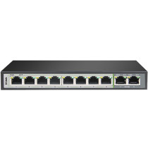 D-Link DGS-F1010P-E 10-Port Gigabit PoE Switch with 8 Long Reach PoE Ports and 2 Uplink Ports