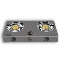 Eurochef 2 Burner Glass Gas Stove Table Top Cooker EK-B002C