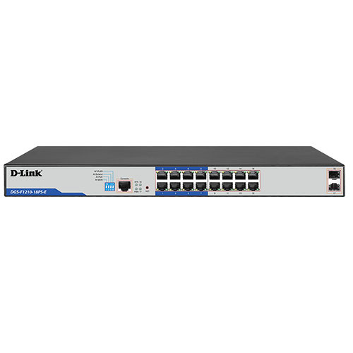 D-Link DGS-F1210-18PS-E 18-Port Gigabit Smart Managed PoE+ Switch