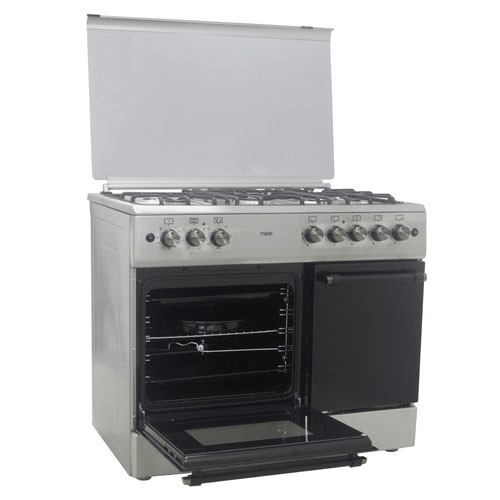 Mika 4G+1E 90x60cm Standing Cooker with Gas Cylinder Cabinet MST90PU41HI/GCW (MST9041WEG6HI)