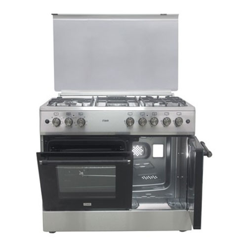 Mika 4G+1E 90x60cm Standing Cooker with Gas Cylinder Cabinet MST90PU41HI/GCW (MST9041WEG6HI)