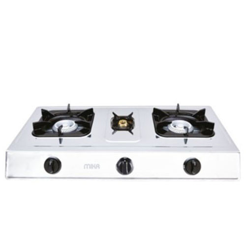 Mika Stainless Steel Triple Burner Table Top Cooker MGS2203