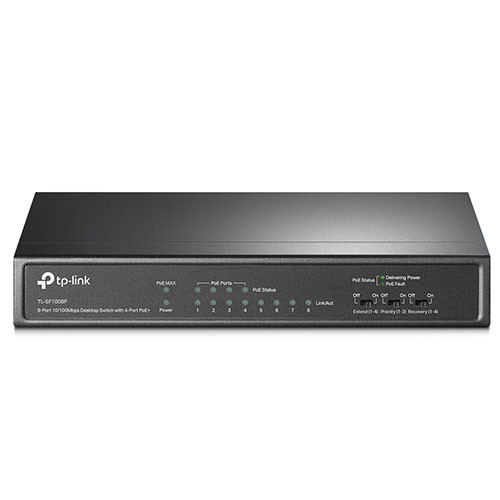 TP-Link 8-Port 10/100Mbps Desktop Switch with 4-Port PoE+ TL-SF1008P