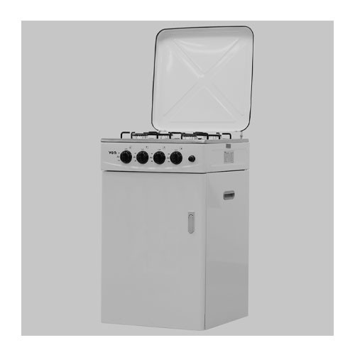 Von 4 Gas Freestanding Table Top Cooker + Cylinder Compartment VAC5C040CY (White)