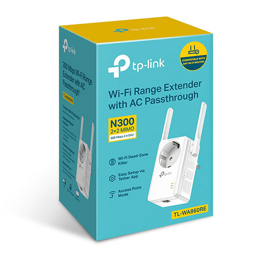 TP-Link 300Mbps Wi-Fi Range Extender with AC Passthrough TL-WA860RE