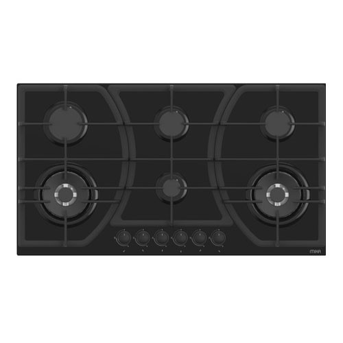 Mika 90cm 6 Gas with Wok Built-In Gas Hob Table Top Cooker MGH92602FBGW2