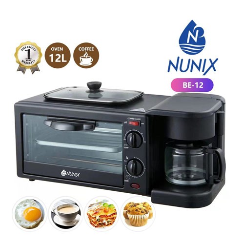 Nunix 3 In 1 Breakfast Maker Machine BE-12