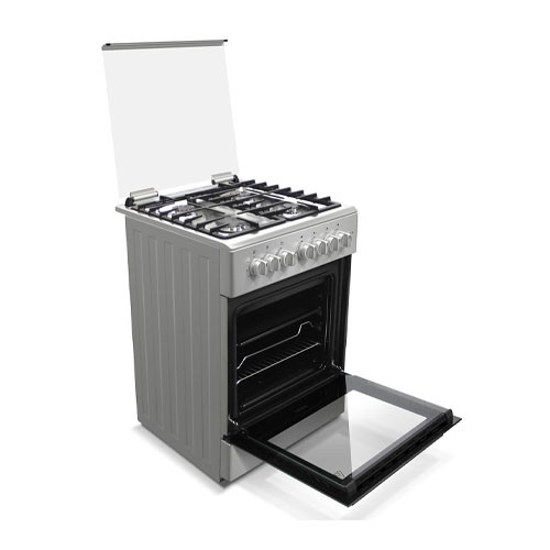 Haier 4 Gas 60x60cm Standing Cooker with Electric Oven HCR2040EES