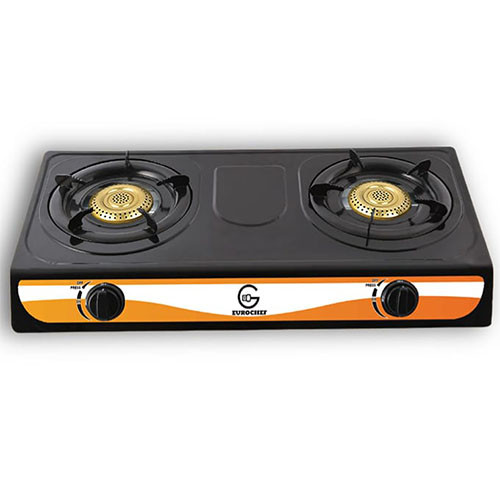 Eurochef 2 Burner Metallic Table Top Gas Cooker EC-G002B