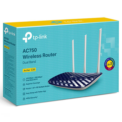 TP-Link AC750 Wireless Dual Band Router TL-ARCHER C20