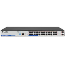 D-Link DGS-F1210-26PS-E 26-Port Gigabit Smart Managed PoE+ Switch with 24 PoE+ Ports (8 Long Reach 250m) and 2 SFP Ports